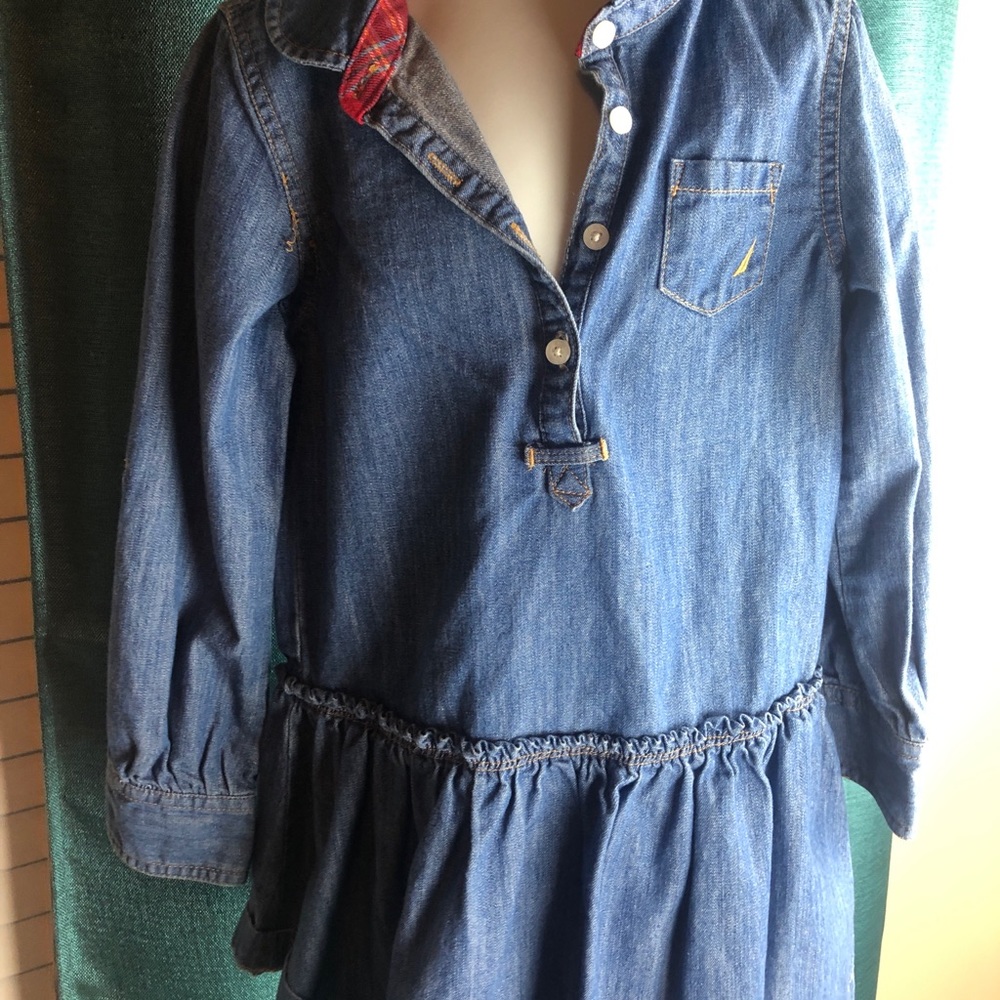 Girls Jean Náutica Long sleeve Dress Sz 5